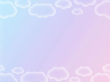 空背景4-1 グラデ 水色・ピンク 空背景4-1 グラデ 水色・ピンク 背景,グラデーション,雲,フレーム,パステル,ゆめかわ,ファンタジー,かわいい,抽象,空のイラスト素材