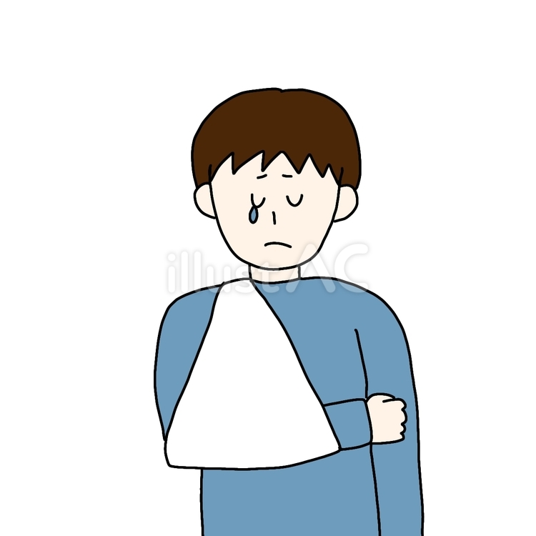 腕を怪我した男性 男性,人物,シンプルのイラスト素材
