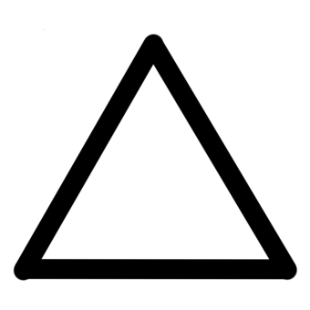 黒字「三角」_テスト採点・注意 三角,マーク,記号,採点,添削,シンプル,学習,評価,テスト,スタンプのイラスト素材