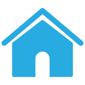 家のアイコン_青 ホーム,家,住居,アイコン,マーク,シンプル,青,小屋,単体,ワンポイントのイラスト素材