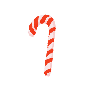 クリスマス_キャンディーケーン クリスマス,キャンディー,ケーン,杖,飾り,オーナメント,手描き,冬,素材,輝きのイラスト素材