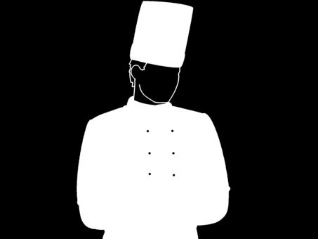 Silhouette of a chef with arms crossed 4, cook, male, professional, JPG and PNG