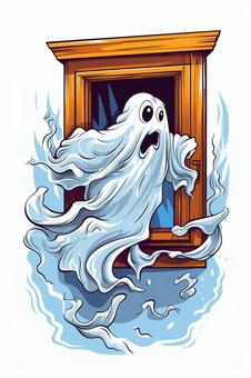 Illustration, ghost, monster, floating, 