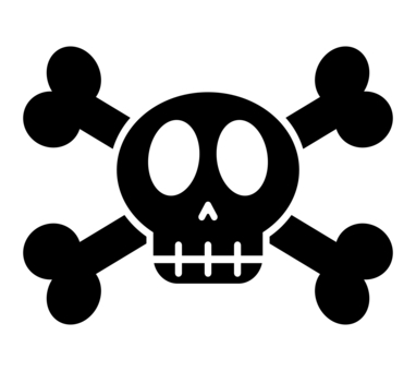 ドクロマーク 黒 ドクロ,頭蓋骨,マーク,骨,頭,顔,しゃれこうべ,スカル,ガイコツ,海賊のイラスト素材