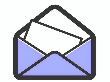 メールアイコン(開封) メール,アイコン,手紙,レター,e-mail,開封,電子メール,送信,受信のイラスト素材