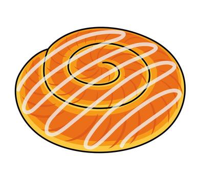 シュガーデニッシュのアイコン シュガー,デニッシュ,パン,食べ物,スィーツ,菓子パン,甘い,アイコン,マーク,シンボルのイラスト素材