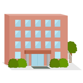ビジネスオフィス_建物02(立体) ビジネス,オフィス,立体,３d,仕事,職場,就職,会社,社会,求人のイラスト素材