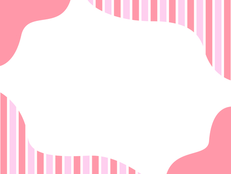 ストライプと流体シェイプのフレーム ストライプと流体シェイプのフレーム 流体シェイプ,ストライプ,曲線,波,枠,フレーム,あしらい,柔らかい,ピンク,ウェーブのイラスト素材
