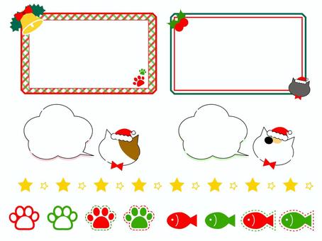 Cat motif Christmas material 03, JPG, PNG and AI Cat motif Christmas material 03, बिल्ली, क्रिसमस, वेब, JPG, PNG and AI