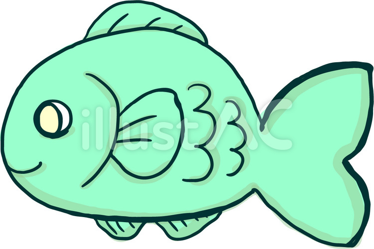 魚　緑 魚,生き物,海洋生物のイラスト素材