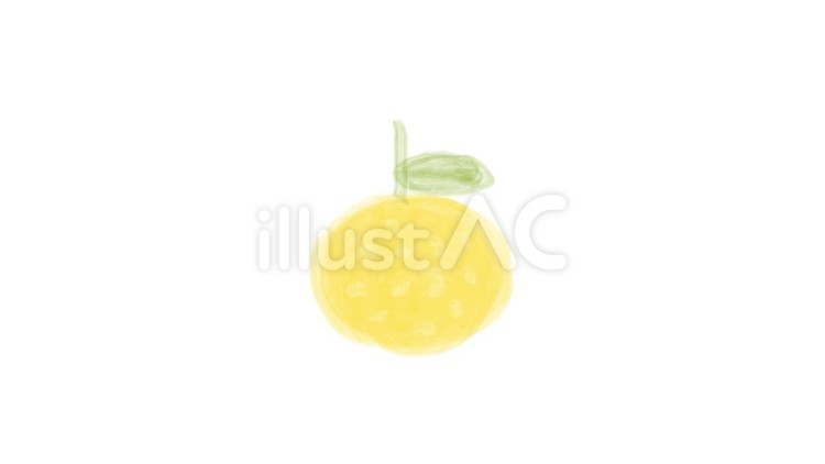ゆず　水彩画 ゆず,食べ物,水彩画のイラスト素材