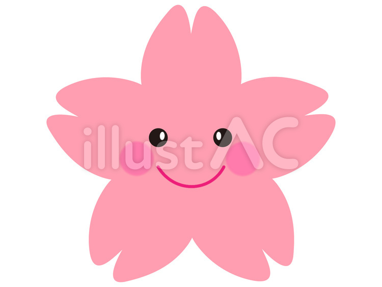 さくら 桜色,笑う,桃色のイラスト素材