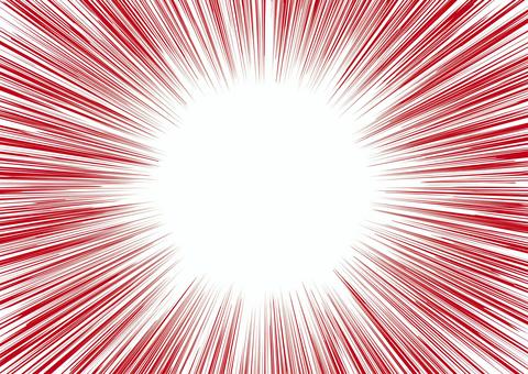 赤の集中線 集中線,フレーム,背景,漫画,放射線,赤のイラスト素材
