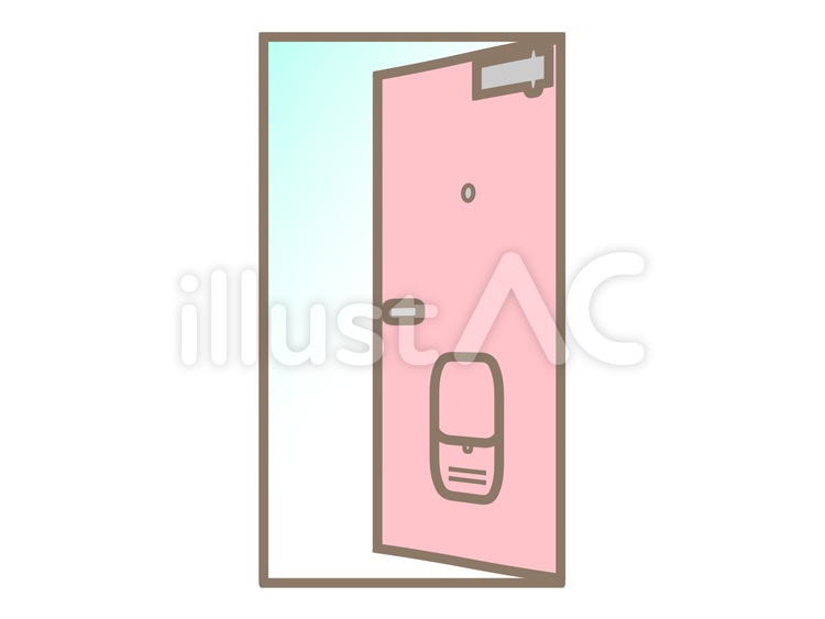 集合住宅の玄関-開く200922 玄関,扉,開くのイラスト素材