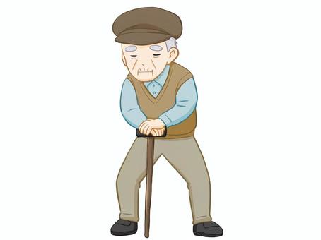 Old man using a cane, JPG and PNG Old man using a cane, old man, senior citizens, male, JPG and PNG