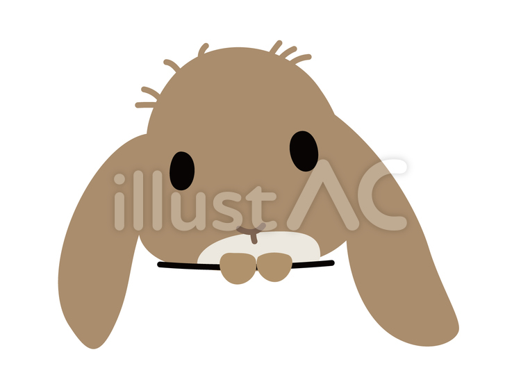 うさぎ ロップイヤー 線なしイラスト No 無料イラストなら イラストac