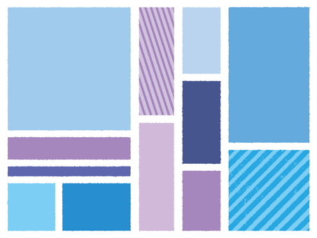 ちぎり紙風色々四角形フレームセット01 フレーム,背景枠,飾り枠,囲み,囲み枠,四角,ちぎり絵,味がある,色々,カラフルのイラスト素材