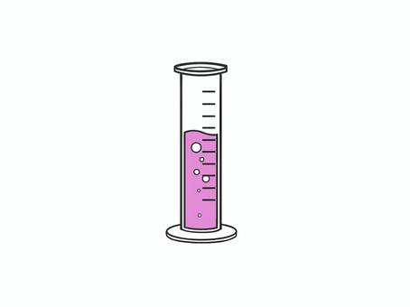 理科の化学実験で使うメスシリンダー サイエンス,ガラス,メスシリンダー,液体,理科,科学,道具,実験,泡,硝子のイラスト素材