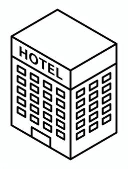 ホテル ホテル,建物,宿泊,アイコン,施設,ビル,建築,立体,黒のイラスト素材