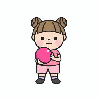ボーリングの投げ方をイメージする女の子3 ボーリング,ボウリング,女の子,ボーリング場,遊び,大会,ストライク,ボール,球,ゲームのイラスト素材