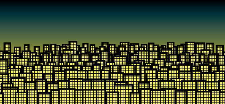 夜景町並み 夜景,町並み,ビル,都会,明かり,見下ろす,風景,暗い,シンプルのイラスト素材