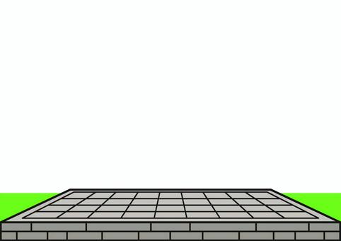 壁紙のライトグレーの武舞台です。 壁紙,武道,シンプル,競技場,舞台,スポーツ,勝負,道場,大会,グレーのイラスト素材