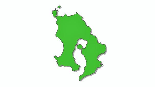 地図②　鹿児島県 鹿児島,鹿児島県,地図,都道府県,マップ,九州,挿絵,ワンポイント,九州地方,地方のイラスト素材