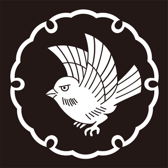 家紋 雀 家紋 雀 家紋,紋,紋章,雀,動物紋,文様,紋様,家系,血すじ,血統のイラスト素材