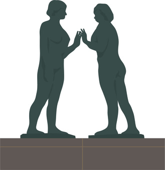 乙女の像 乙女の像,ブロンズ像,十和田湖,青森県,青森,十和田市,湖,観光地,観光,旅行のイラスト素材