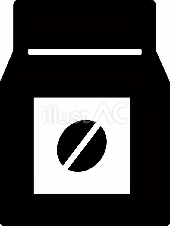 コーヒー豆の袋のイラスト コーヒー,豆,喫茶店のイラスト素材