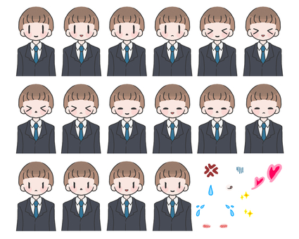 男孩圖示集, 可爱, 男孩, 诉讼, JPG 和 PNG