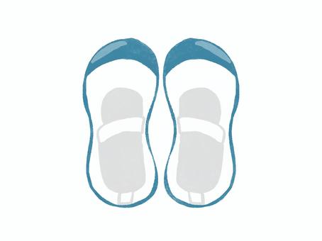 Uwabaki (blue), JPG and PNG Uwabaki (blue), shoes, upper shoes, footwear, JPG and PNG
