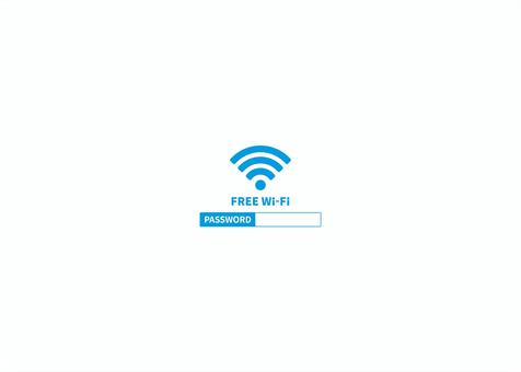 wi-fiの背景１_pass入 wiーfi,password,アイコン,ピクトグラム,シンプル,背景のイラスト素材