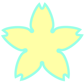 「桜の花びら柄」のシェイプ；B_04 花びら,桜,ふちどり,枠,デザイン,アレンジ,イラスト,シェイプ,フレーム,1枚のイラスト素材