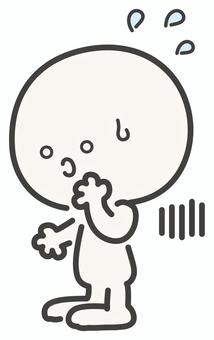 慌てるシンプルな人物 慌てるシンプルな人物 汗,焦る,動揺,困る,困惑,シンプル,人物,動作,かわいい,イラストのイラスト素材
