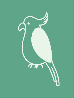 シンプルなインコのアイコン 鳥,インコ,動物,デザイン,アイコン,羽,線画,挿絵,野生,羽根のイラスト素材