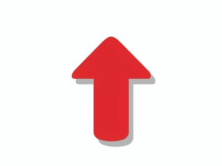 上昇トレンドを表す矢印のアイコン（赤色） 矢印,上昇,トレンド,上がる,マーク,印,チャート,方向,シンプル,アイコンのイラスト素材