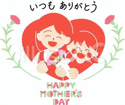 母の日の文字とイラスト