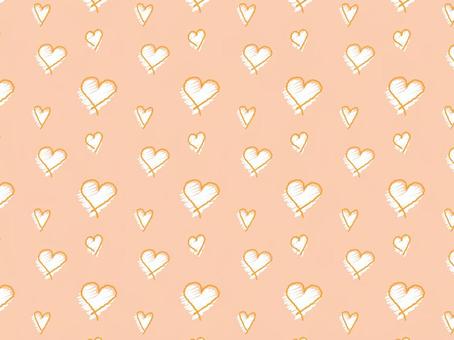 手書きハートの背景03