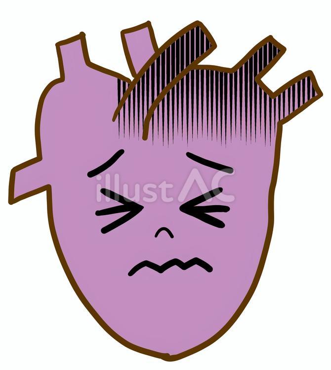 元気のない心臓 心臓,ダメ,病気のイラスト素材