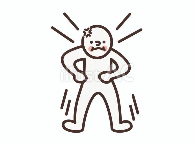 激怒している人　ピクトグラム 激怒,怒る,イライラのイラスト素材