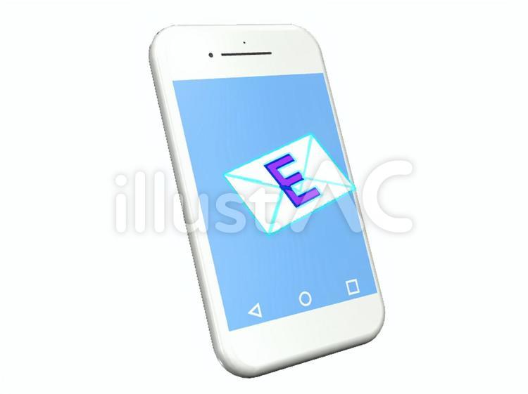 スマホ メール受信 スマホ メール受信 スマホ,メール,通知のイラスト素材