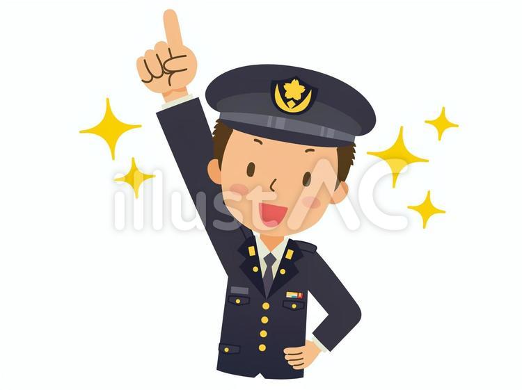 自信満々な陸上自衛隊（冬服） 陸上自衛隊,自衛官,自衛隊のイラスト素材
