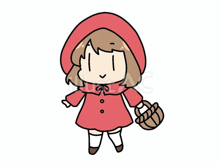 女の子　赤ずきん　人物 女の子,女性,人物のイラスト素材