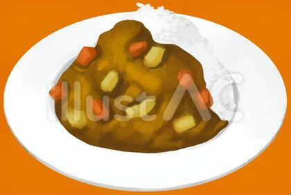カレー2 輪郭線なし