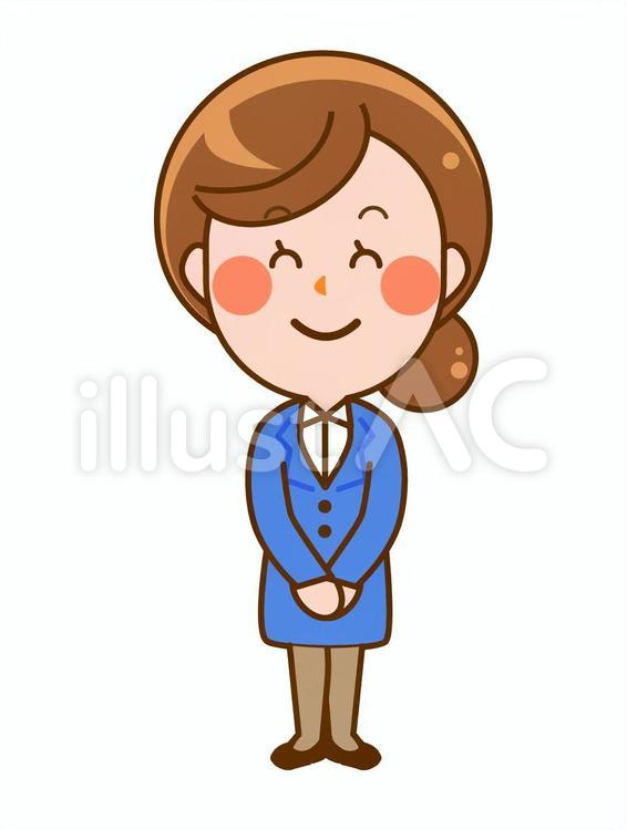 受付　女子社員 ビジネスマン,仕事,サラリーマンのイラスト素材