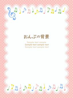 音符の背景20 フレーム,音符,音楽のイラスト素材