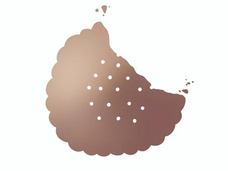 食べかけのビスケット 食べかけのビスケット ゆるい,食べかけ,ビスケットのイラスト素材