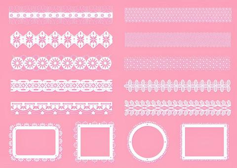 Lace material set, , JPG and AI