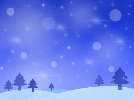 背景　冬景色・ブルー系